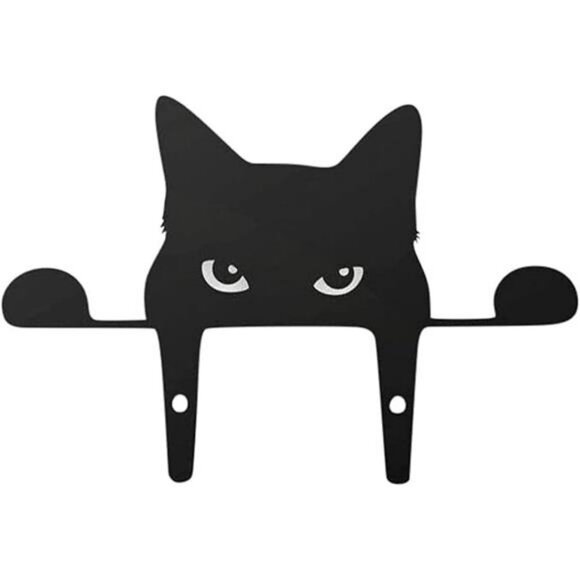 Metal Yard Art Decor Garden cat Statue, Black cat Statue Garden Ornaments - Picture 7 of 7